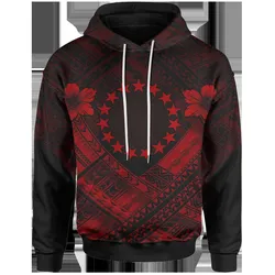 Polynesian Red Seal Camisole Hibiscus Unique 3D Printed Sublimation Hoodie Hooded Sweatshirt Comfy Soft And Warm For Men Women S to 5XL CTC16012257