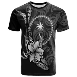 Chuuk State T Shirt - Fish With Plumeria Flowers Style
