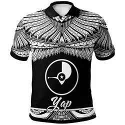 Yap Polynesian Polo Shirt - Poly Tattoo White Version