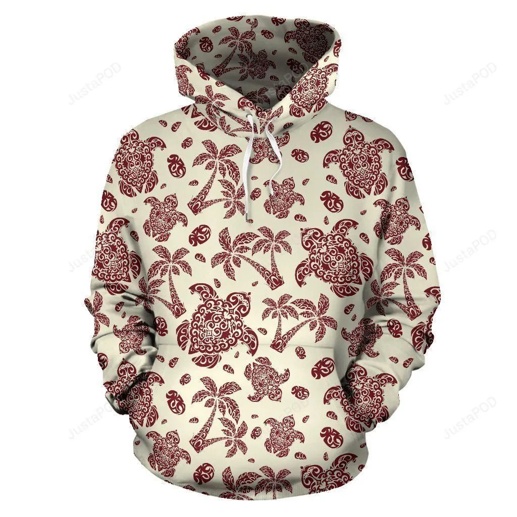 Polynesian Tattoo Turtle Themed Pullover 3D Hoodie For Men Women All Over 3D Printed Hoodie