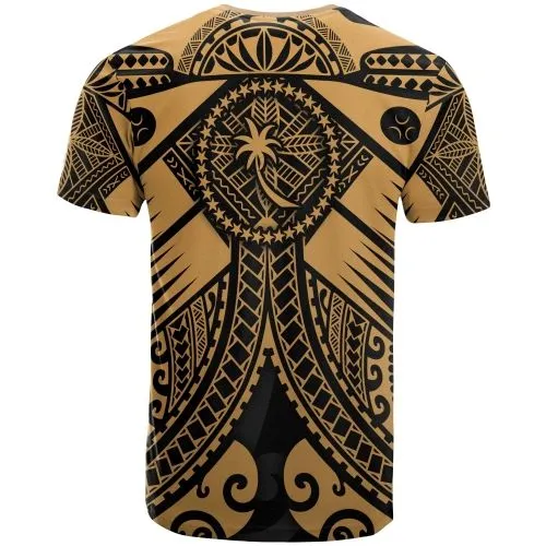 Chuuk Custom Personalised T-Shirts- Gold Seal with Polynesian Tattoo