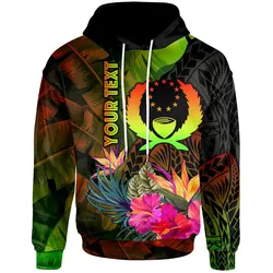 Pohnpei Polynesian Personalised Hoodie - Hibiscus and Banana Leaves