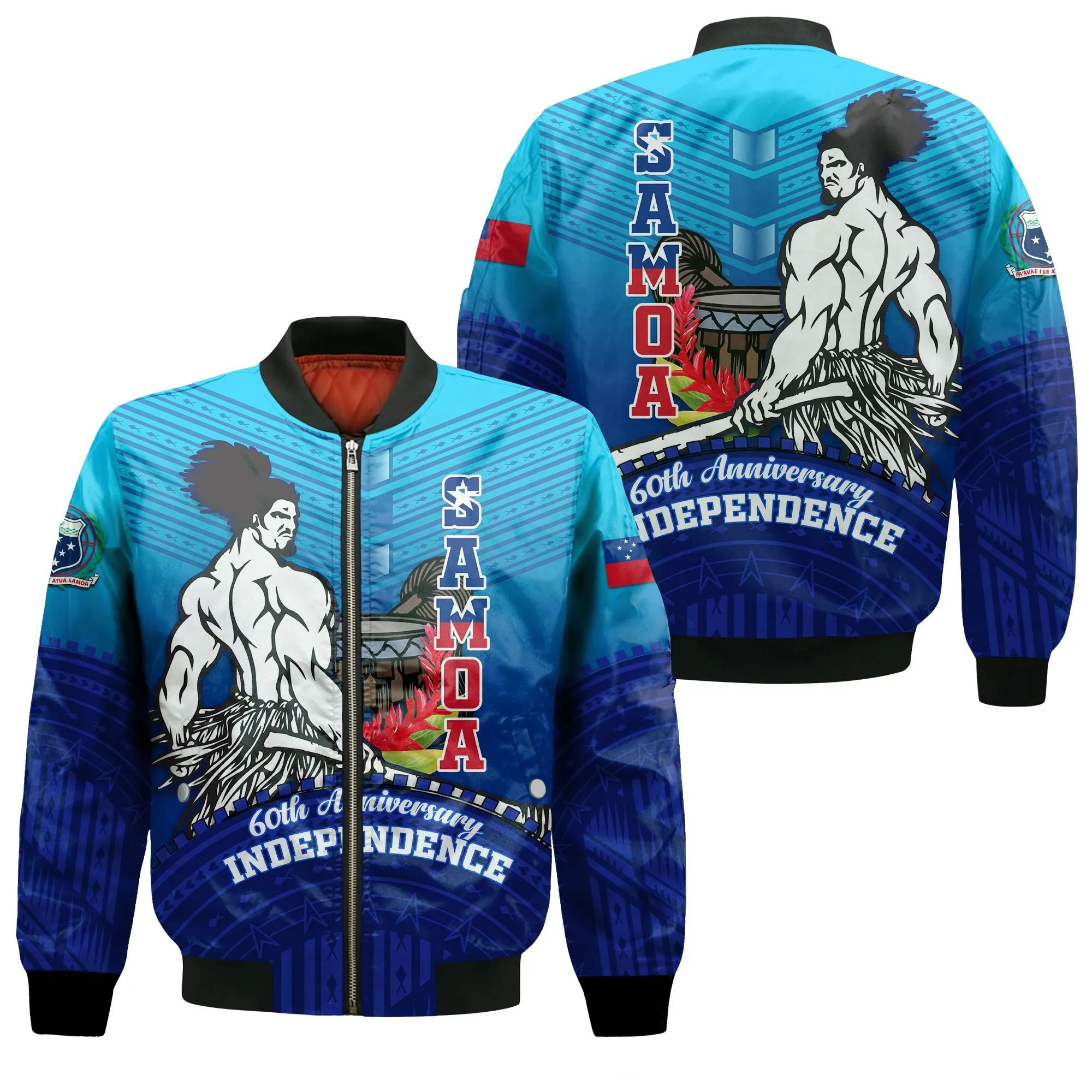 Samoa Independence Anniversary 60th Years Bomber Jacket - LT12