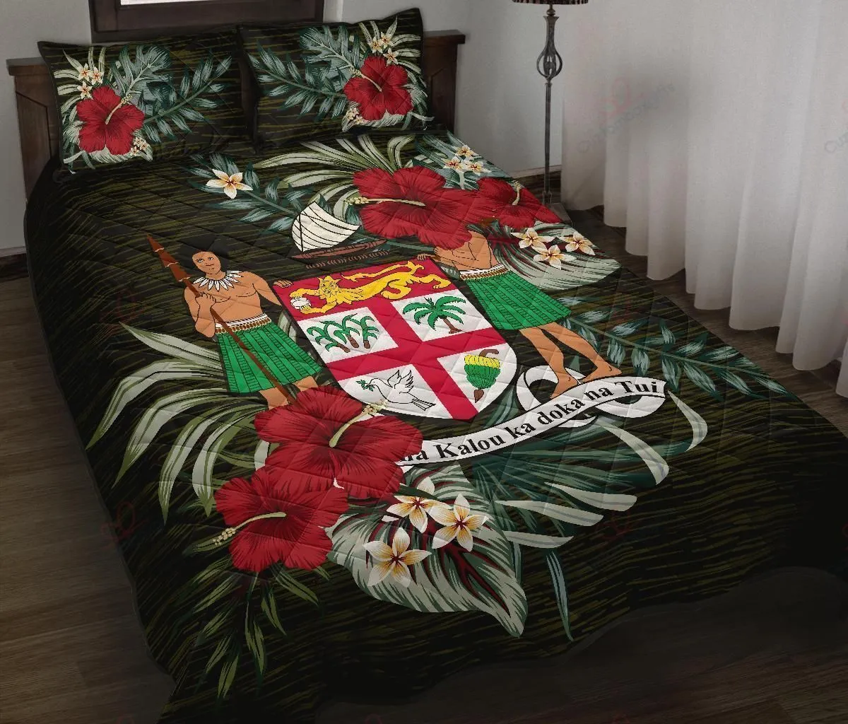 Fiji Polynesian Special Hibiscus Bedding Set (Duvet Cover & Pillow Cases)