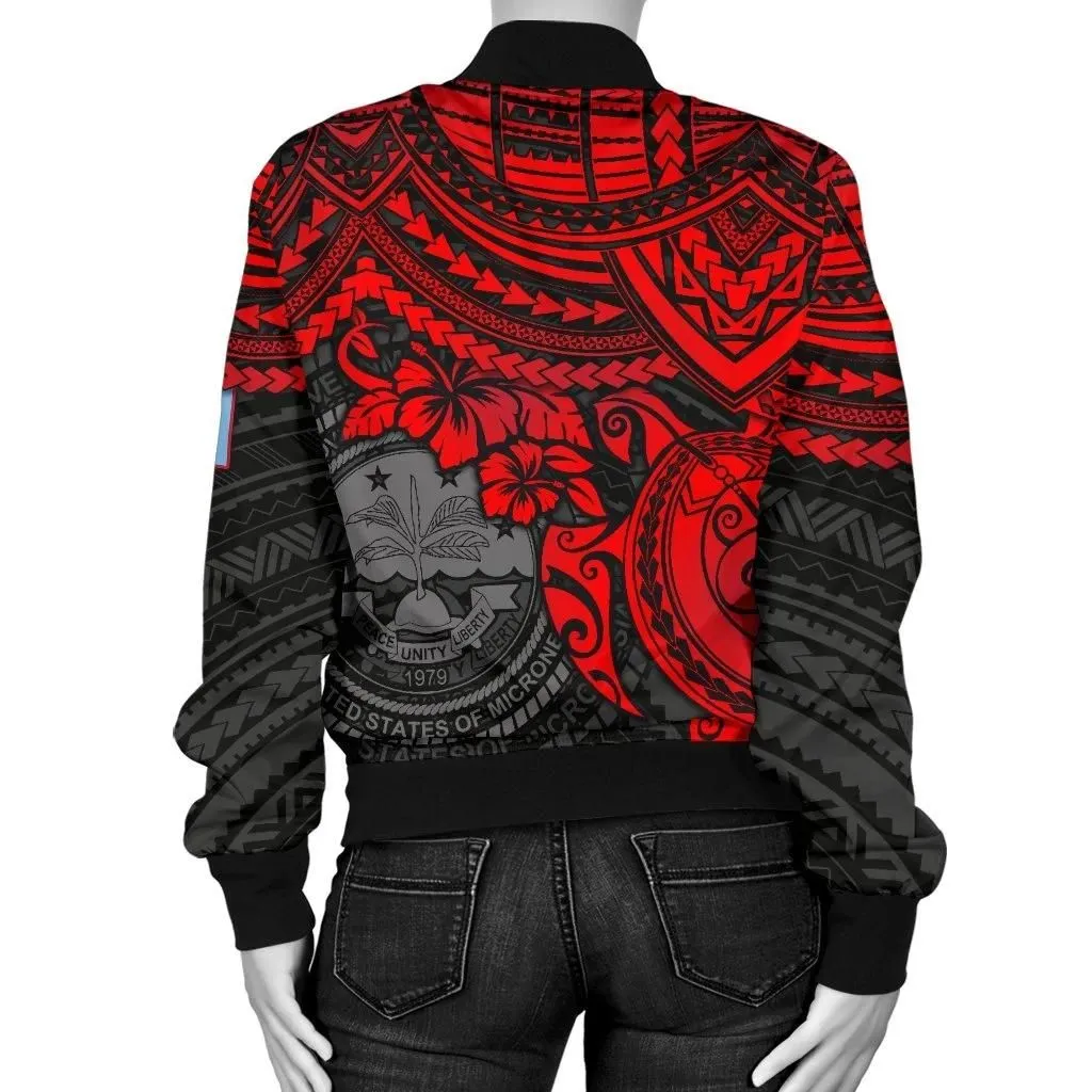 Federated States Of Micronesia Bomber Jacket (Women) - Red Turtle - BN15