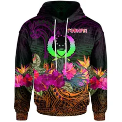 Pohnpei Hoodie - Summer Hibiscus - BN15