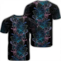 Hawaiian Hibiscus Full Color Polynesian T-Shirt - AH
