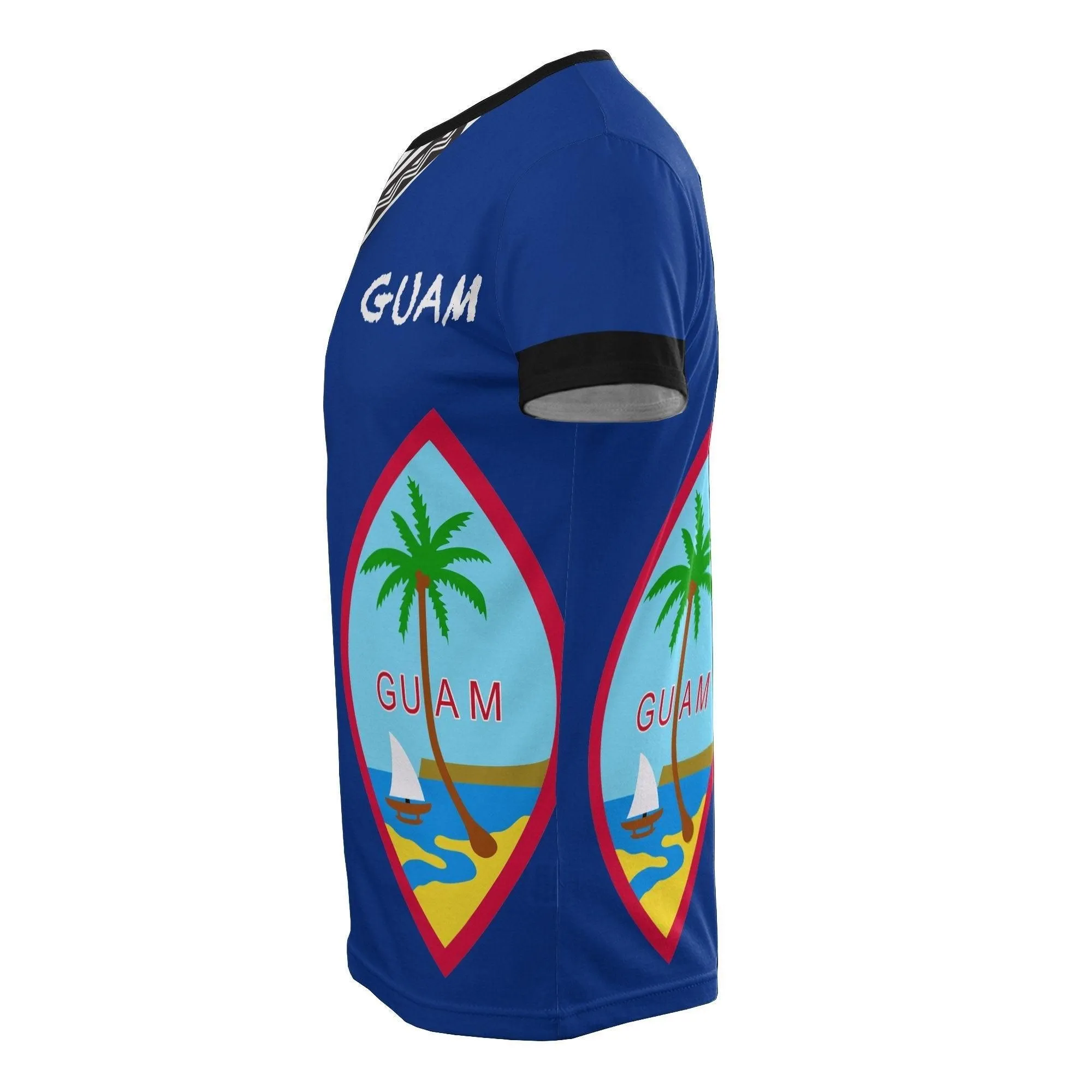 Guam Pattern All Over T shirt - Guam Flag Polynesian Tattoo