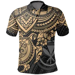 Hawaii Polynesian Polo Shirt, Turtle Hibiscus Golf Shirt BN1518