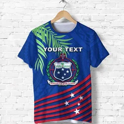 (Custom Personalised) Samoa T shirt Coconut Leaves Rugby Style