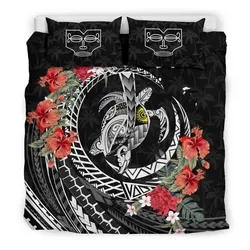 Polynesian Marquesas Islands Polynesia Map Turtle Hibiscus A Bedding Set Camlird