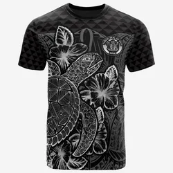 Vibe Hoodie Niue T shirt - Niue Seal Turtle Hibiscus Black