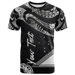Tokelau Polynesian Custom Personalised T shirt - Poly Tattoo White Version