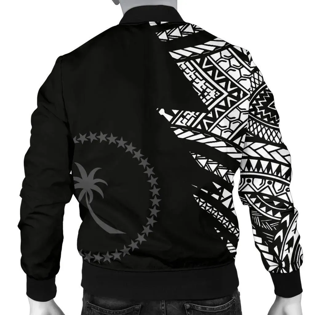 Chuuk Pattern Men's Bomber Jackets - Black Style - FSM - BN912