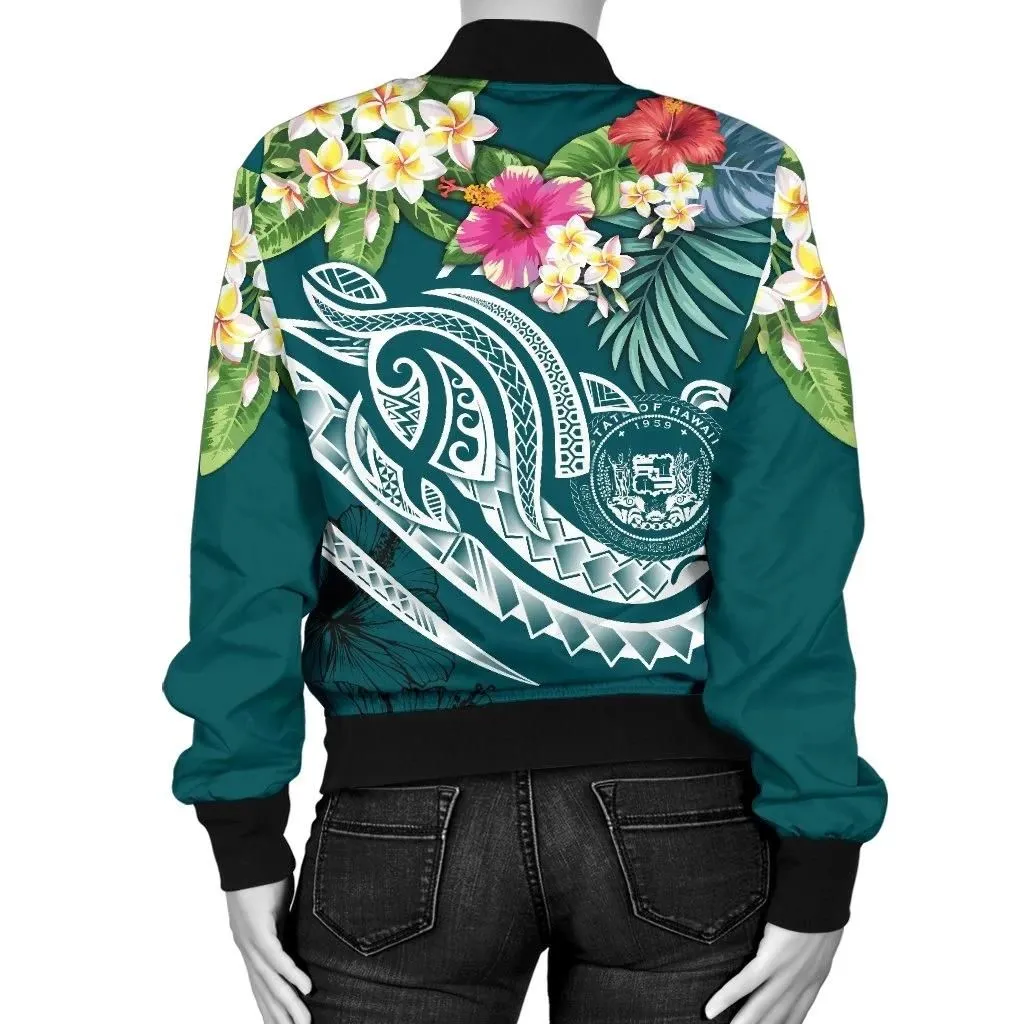 FamilyGater Jacket - Bomber Jacket Polynesian Hawaii - Summer Plumeria - BN15