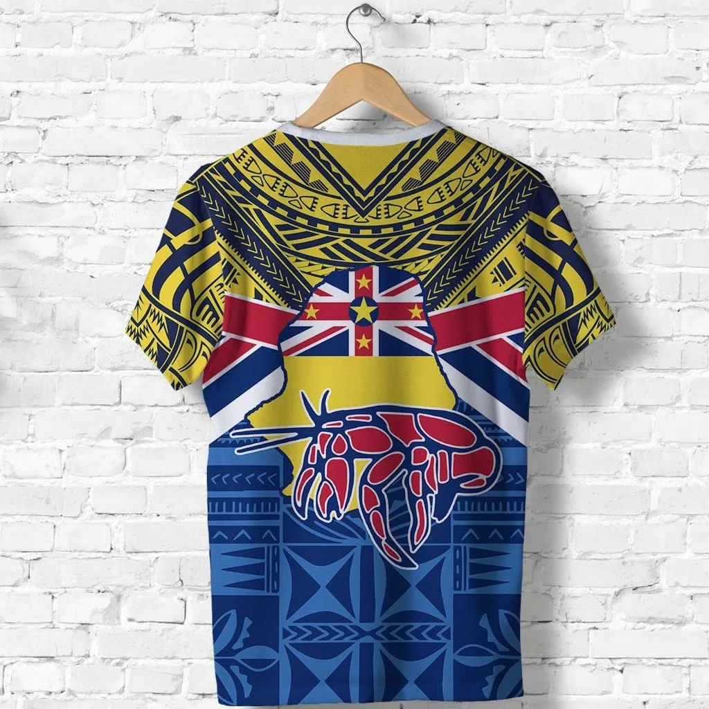 Niue Rugby T shirt Polynesian Crab Map