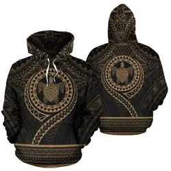 Polynesian Hoodie - Polynesian Turtle Tattoo