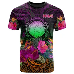 Northern Mariana Islands Polynesian T-Shirt - Summer Hibiscus