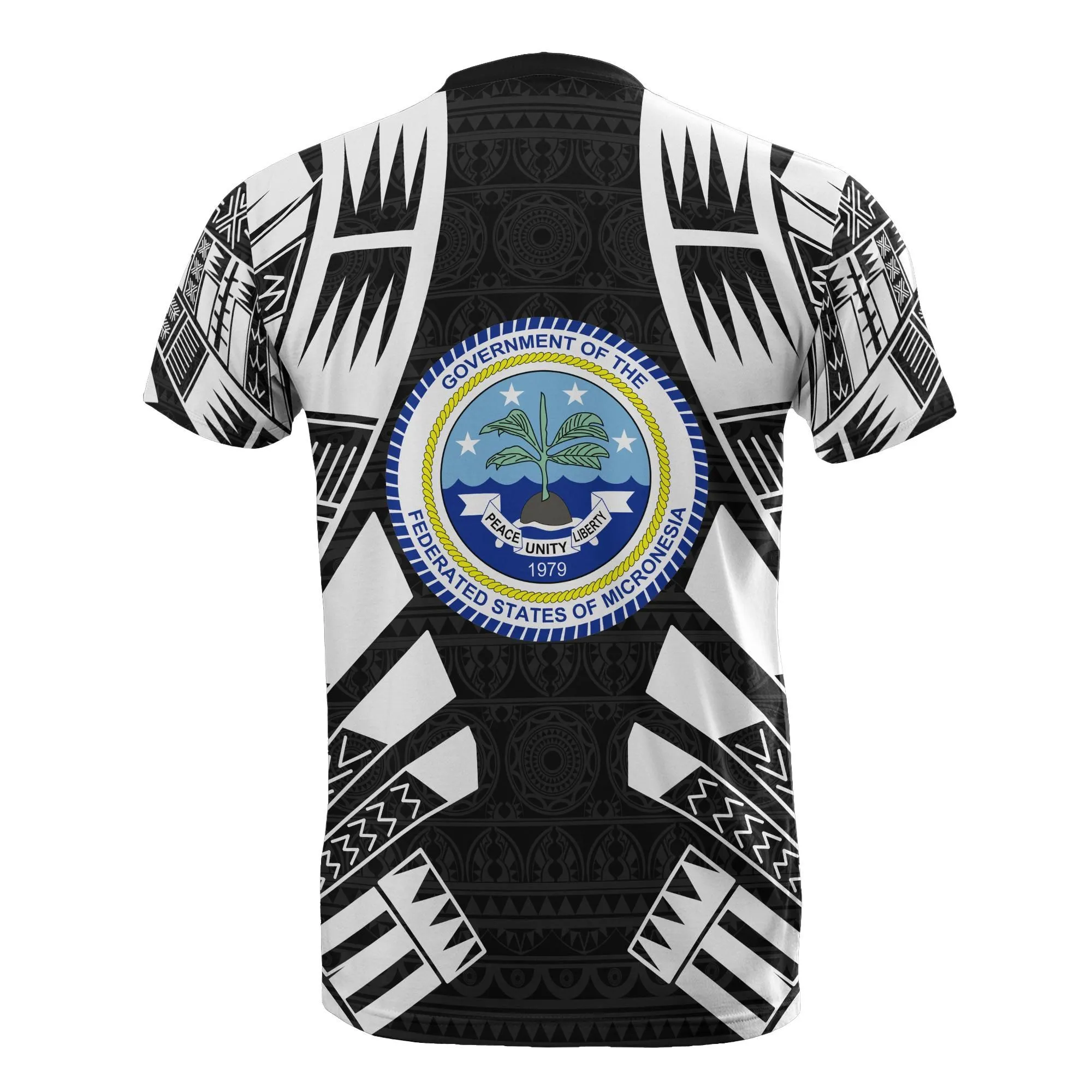 Federated States of Micronesia T-Shirt - F S M Seal Polynesian Tattoo Style