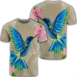 Hawaii Humming Bird Hibiscus Polynesian T-Shirt - AH