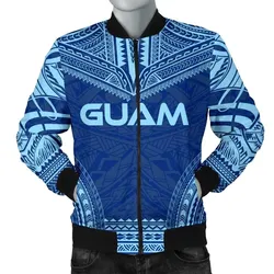 Guam Flag Polynesian Chief Men's Bomber Jacket - Bn10