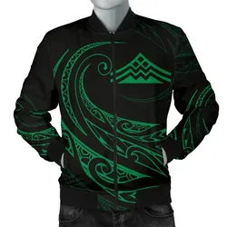 Mauna Kea Polynesian Men√¢‚Ç¨‚Ñ¢s Bomber Jacket - Green - Frida Style - AH J9