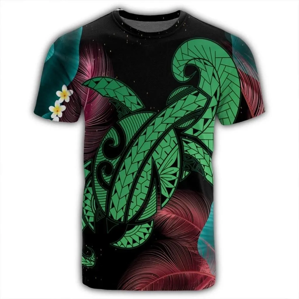 Alohawaii Tee - Hawaii Turtle Polynesian Tropical T-shirt Ghia Style Green - AH - J4R
