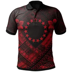 Cook Islands Polynesian Polo Shirts - Cook Islands Red Seal Camisole Hibiscus Style