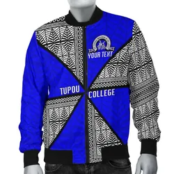 (Custom Personalised) Tonga Tupou College Bomber Jacket - Tongan Patterns - LT20