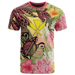 Kanaka Maoli T Shirt - Flowers Tropical With Sea Animals
