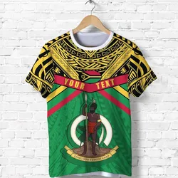 (Custom Personalised) Vanuatu T shirt Simple Coat Of Arms Rugby