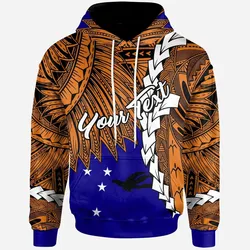 Papua New Guinea New Ireland Province Polynesian Custom Personalised Hoodie - Tribal Wave Tattoo
