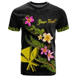 Hawaii Polynesian Custom Personalised T Shirt - Plumeria Tribal