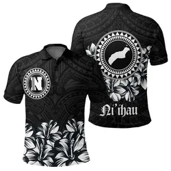 Alohawaii Shirt - Niihau Map Hibiscus Polynesian Polo Shirt - Lithe Style - AH - JA
