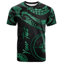 Yap Micronesia Custom Personalised T shirt - Poly Tattoo Green Version