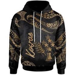 Kosrae Micronesia Hoodie - Poly Tattoo Gold Version