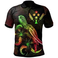 Kosrae Polynesian Polo Shirt - Turtle With Blooming Hibiscus Reggae