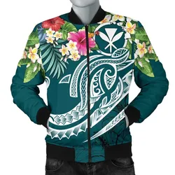 Polynesian Hawaii Kanaka Maoli Mens Bomber Jacket - Summer Plumeria