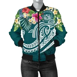 FamilyGater Jacket - Bomber Jacket Polynesian Hawaii - Summer Plumeria - BN15