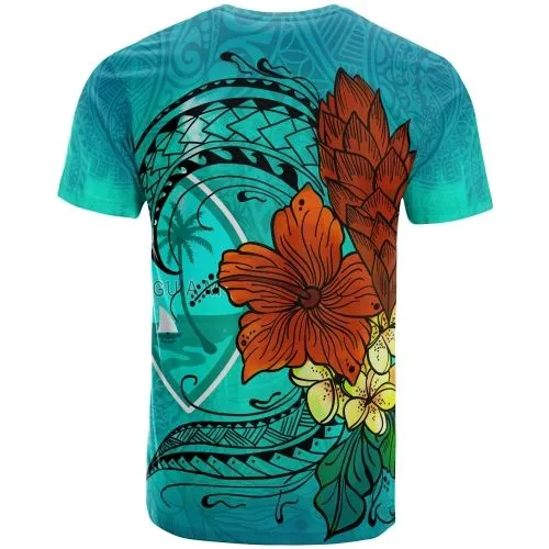 Guam T-Shirt - Tropical Flowers Style