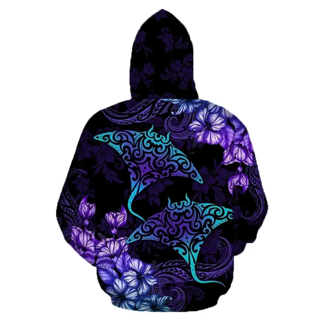 Alohawaii Hoodie - Beautiful Ray Hibiscus Polynesian Hoodie - AH - J4