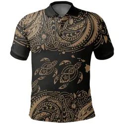 Hawaii Turtle Polo Shirt, Polynesian Hibiscus Golf Shirt BN12