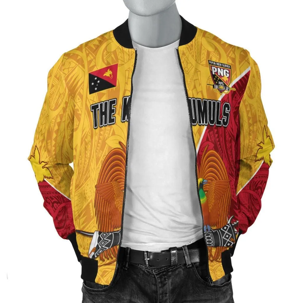 The Kumuls PNG Bomber Jacket Papua New Guinea Polynesian Dynamic Style LT14