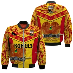 Papua New Guinea Rugby Bomber Jacket PNG Kumuls Bird Of Paradise Yellow LT14
