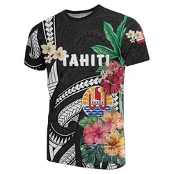 Tahiti T-Shirt Tahitian Polynesian Coat Of Arms Hibiscus TH5