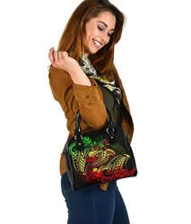Samoa Shoulder Handbag - Reggae Shark Polynesian Tattoo