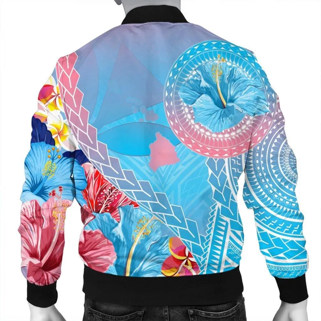 Hawaii Map Sweet Dream Kanaka Polynesian Hibiscus Bomber Jacket - AH
