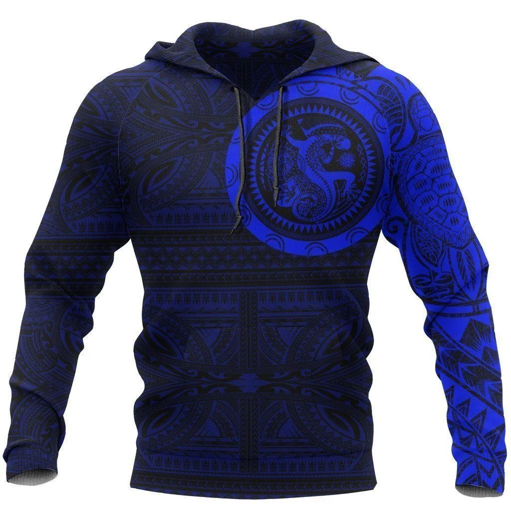 Polynesian Tribal Lizard Tattoo On Chest Hoodie Bt11