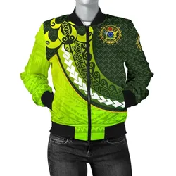 Cook Islands (Kuki Airani) Women's Bomber Jacket - Newest Style A7