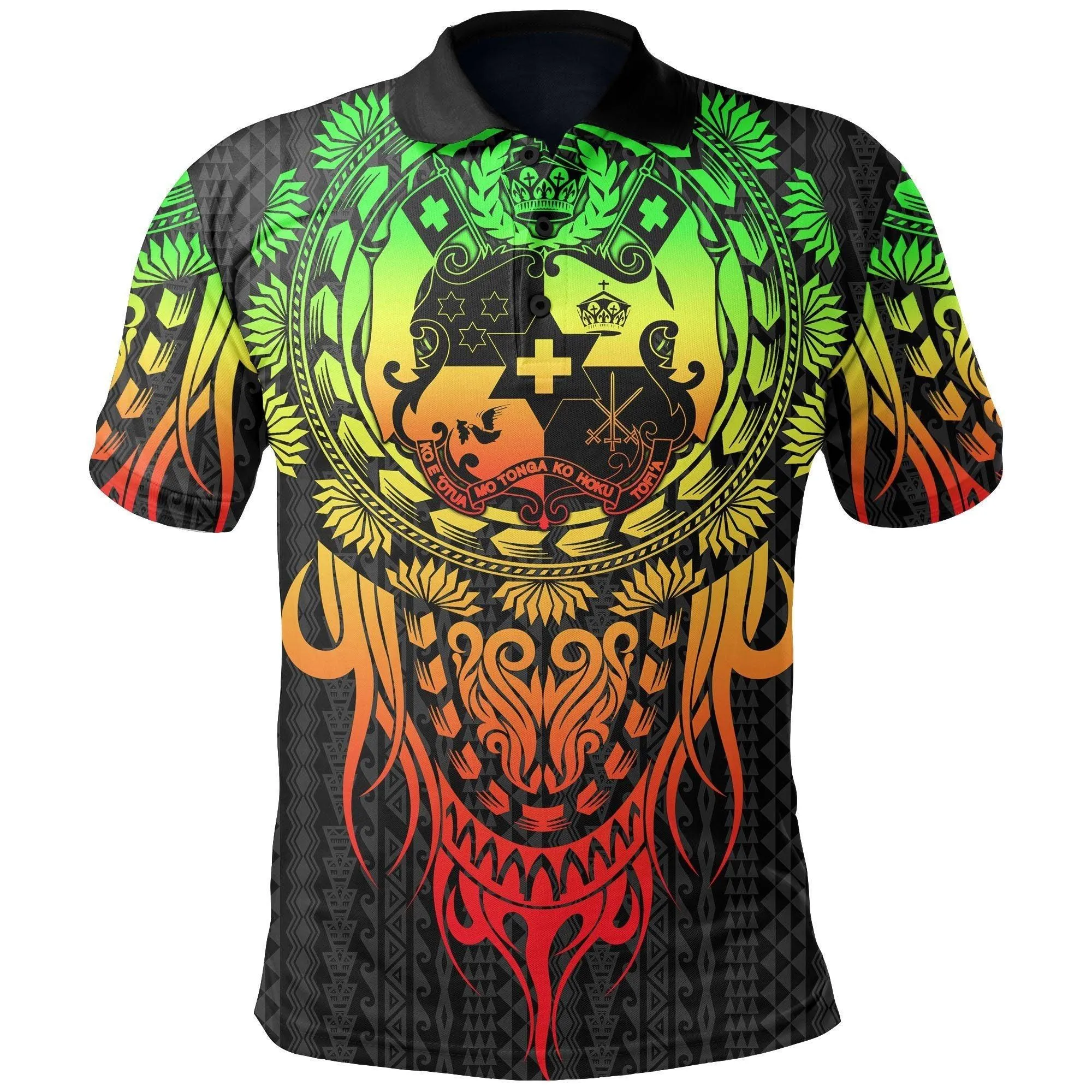 Polynesian Pride Polo Shirt - Tonga Polynesian Polo Shirt Tattoo Pattern With Seal Reggae